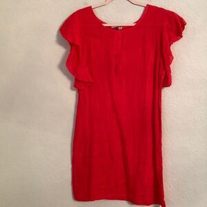 NWT Lungo L’arno Poppy Linen Short Ruffled Sleeves Dress Size S